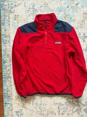 Like new! Vineyard Vines Shepshirt - Men’s Red fleece sweatshirt pullover size L